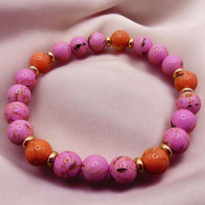 Howlite teintée Rose