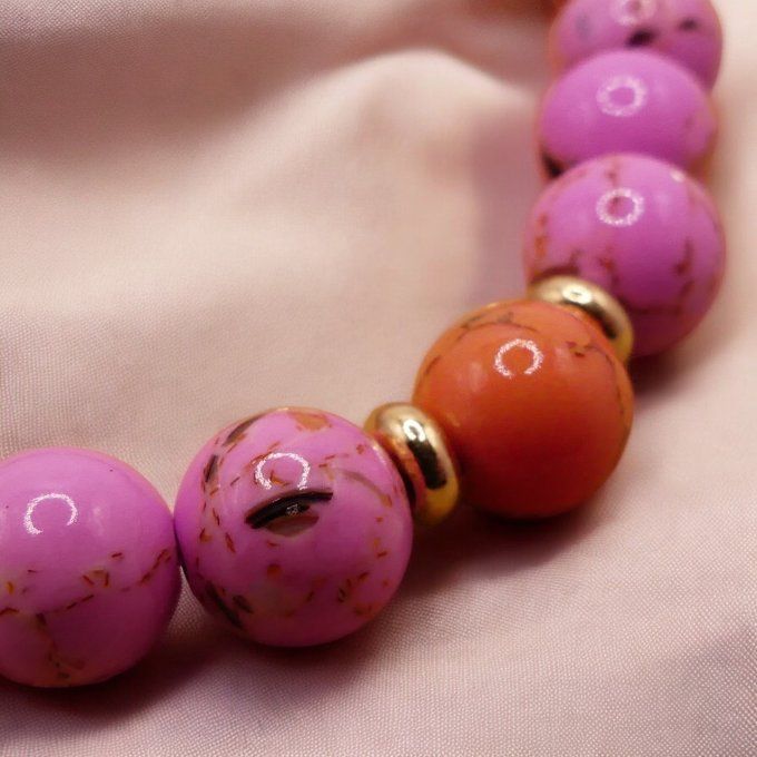 Howlite teintée Rose