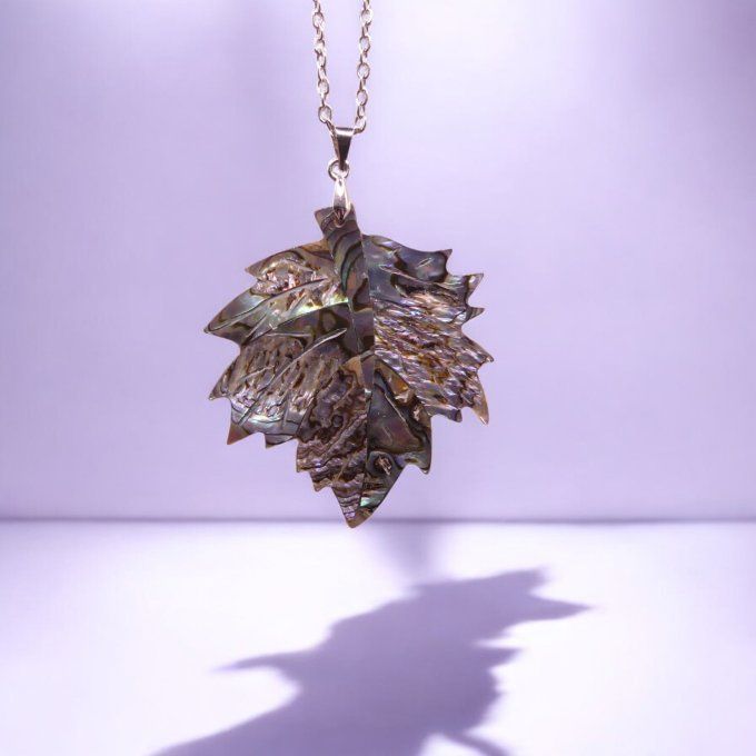 Collier ormeau feuille d'érable