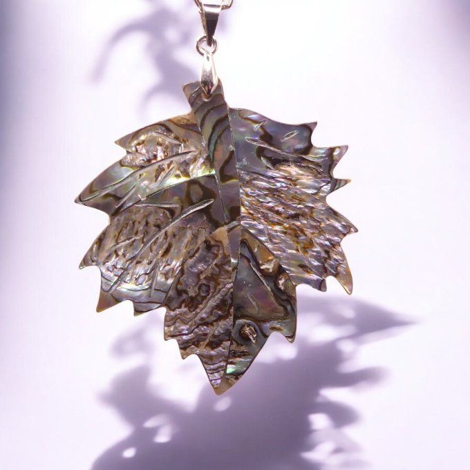 Collier ormeau feuille d'érable