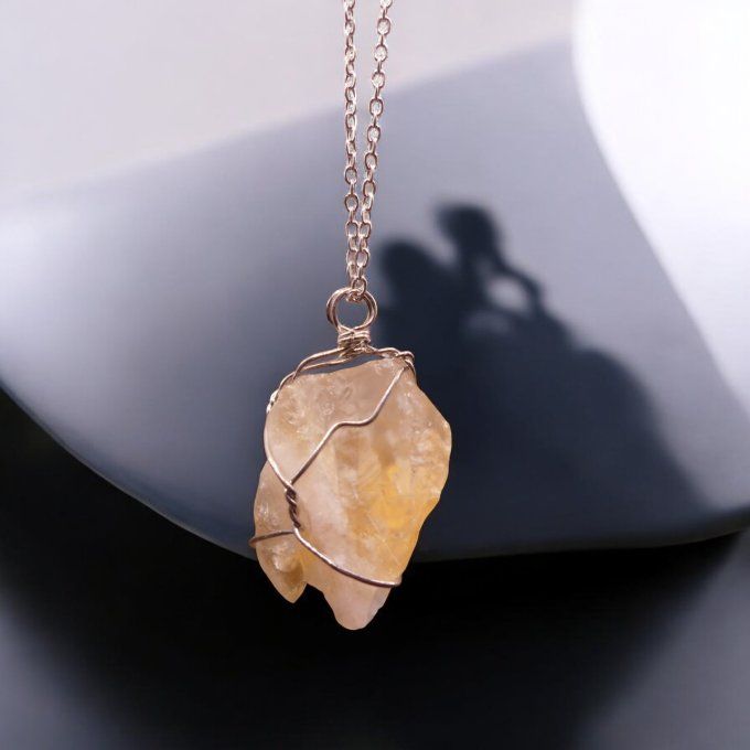 Collier Citrine brut