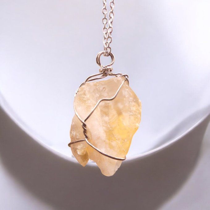 Collier Citrine brut