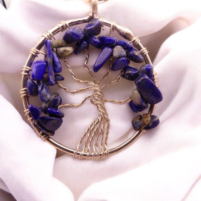 Collier Arbre de vie en Lapis Lazuli