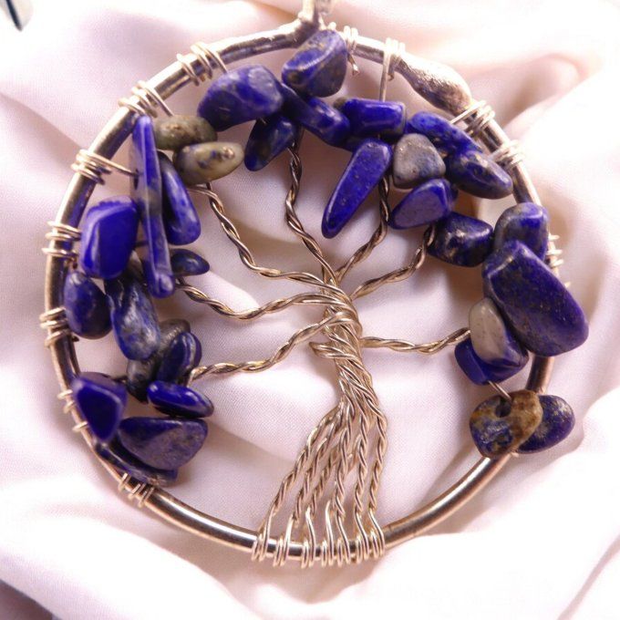 Collier Arbre de vie en Lapis Lazuli