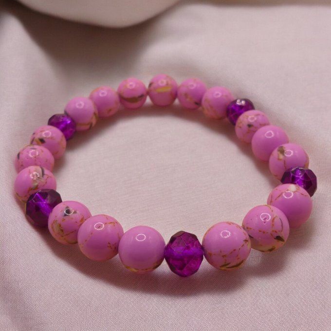 Howlite teintée Rose