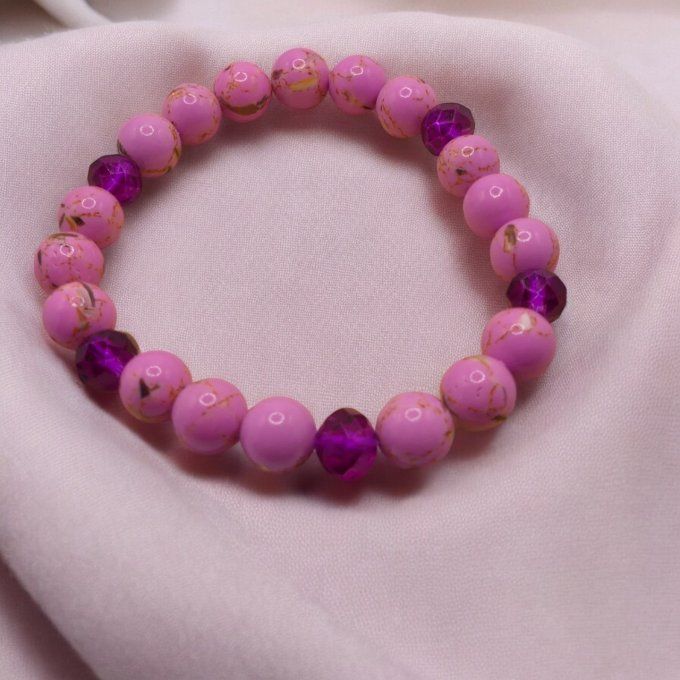 Howlite teintée Rose