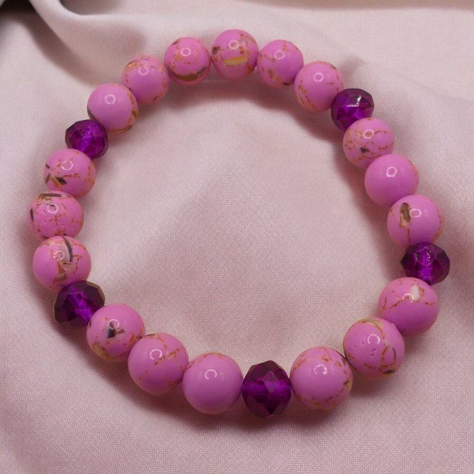 Howlite teintée Rose