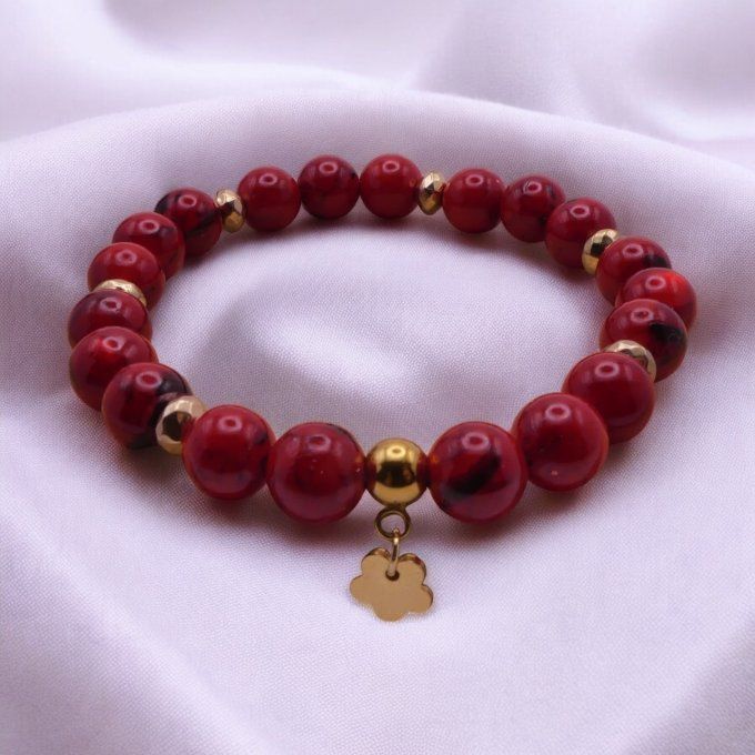 Howlite teintée Rouge