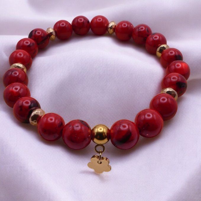 Howlite teintée Rouge