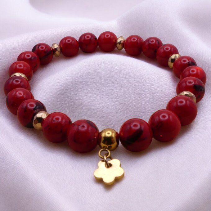 Howlite teintée Rouge