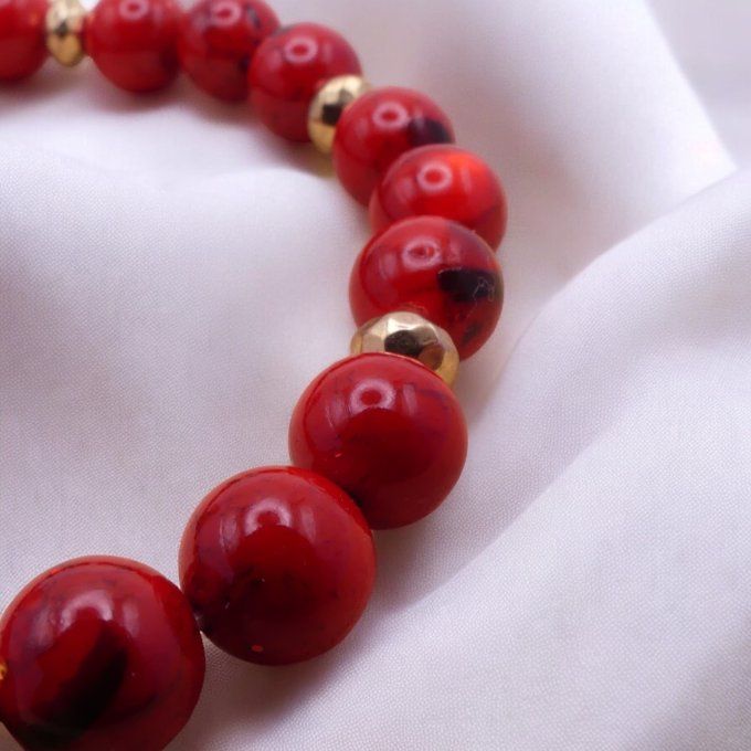 Howlite teintée Rouge