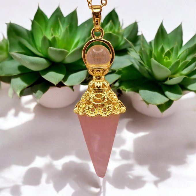 Collier Quartz Rose