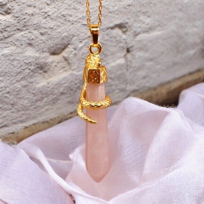 Collier Quartz Rose