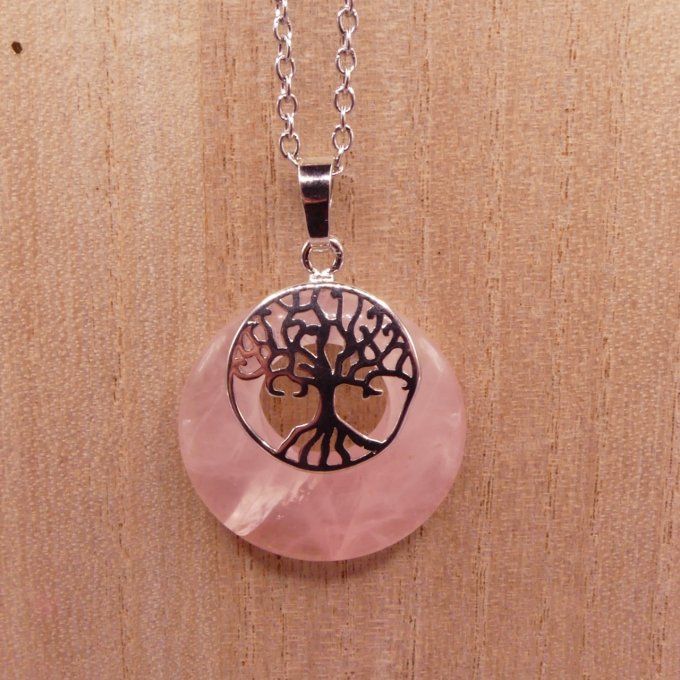 Collier Quartz Rose