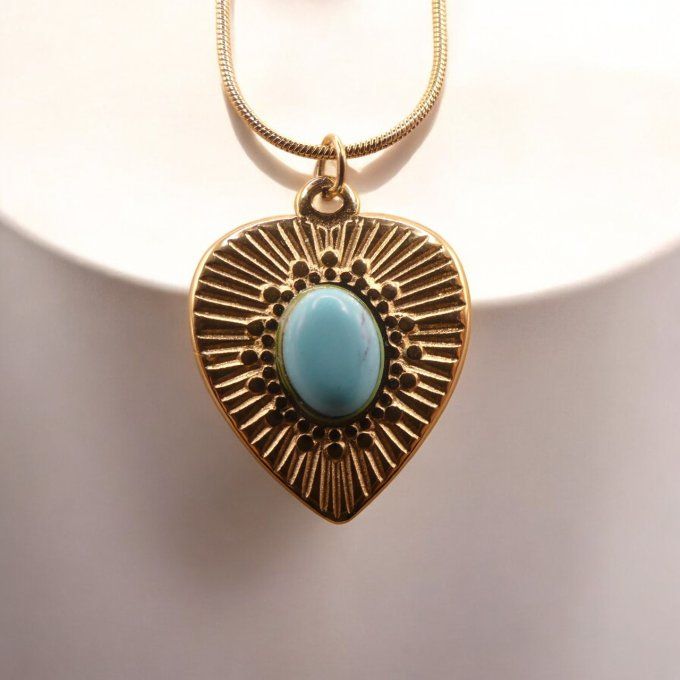 Turquoise petit cœur