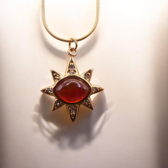 Cornaline Pendentif petite étoile