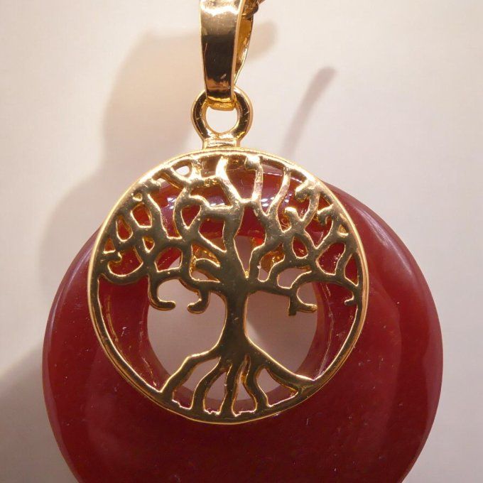 Cornaline pendentif Arbre de Vie