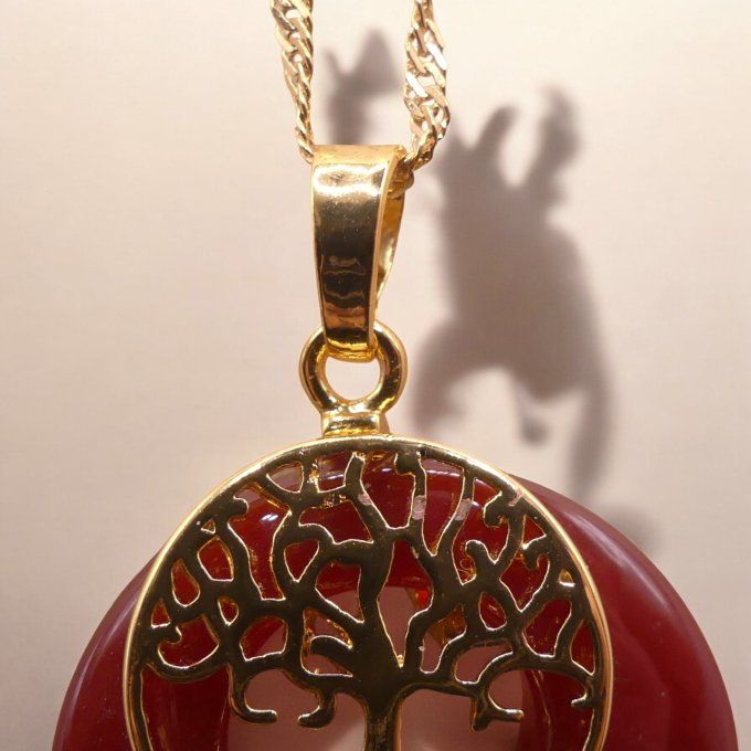 Cornaline pendentif Arbre de Vie