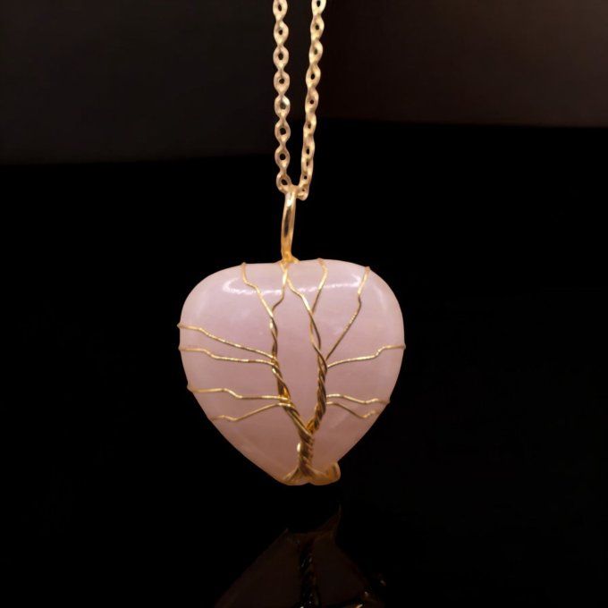 Collier Quartz Rose