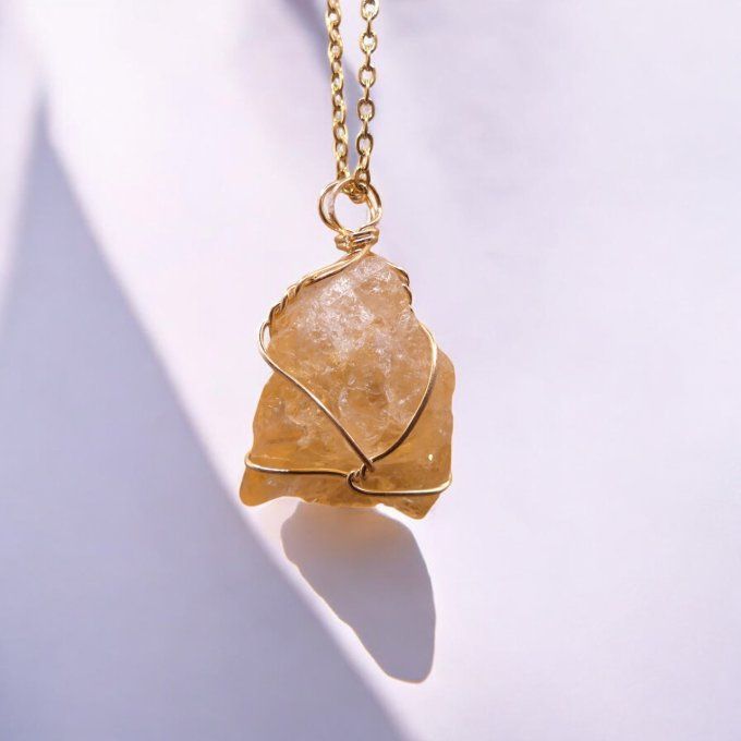 Collier Citrine brut